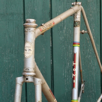 Fahrradrahmen HAMI/RABENEICK Mod. Campagnolo, für hochwertiges Rennrad, Herren, 27/28 Zoll, Stahl, 50er J., gebr. 