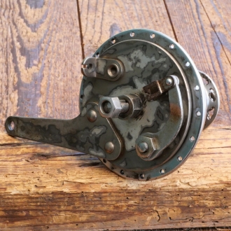 Nabe Vorderrad für SAXONETTE, F&S, 1930er J., Trommelbremse, verchromt, gebr. 