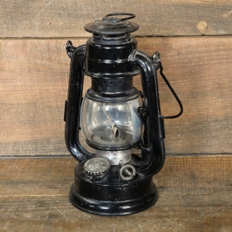 Petroleumlampe FEUERHAND, Notbeleuchtung für Fahrrad, orig. WW2 40er J., lackiert, gebr. 