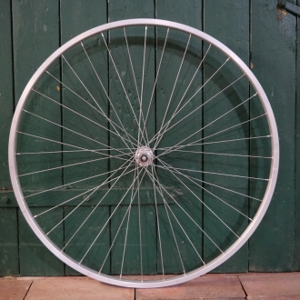 Vorderrad, GRÜNERT, 28 Zoll (622), Alu, für Drahtreifen, SACHS S5-Nabe mit Vollachse, NOS 