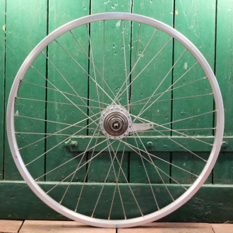 Hinterrad "Schürmann Double Master", Alu, Hohlkammerfelge, 26 Zoll (559), Sachs Spectro S7, NOS 