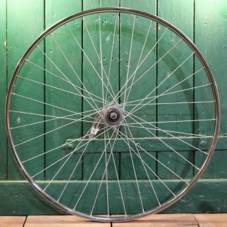 Hinterrad 28 Zoll (622), für Drahtbereifung, SCHÜRMANN Stahl-Felge, verchromt, Nabe SHIMANO 3CC 3-Gang, NOS 