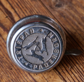 Fahrrad/Moped Klingel Deckel "Tripad", orig. 50er Jahre, verchromt 