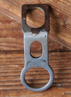 Carbidlaternenhalter/Winkelhalter, "Wanderer", verchromt, orig. 1930er Jahre, gebr. 