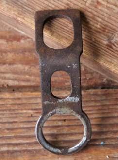 Carbidlaternenhalter/Winkelhalter, "Wanderer", verchromt, orig. 1930er Jahre, gebr. 