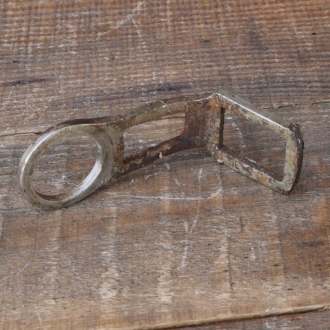 Carbidlaternenhalter/Winkelhalter, vernickelt, orig. 1910er - 20er J., gebr. 