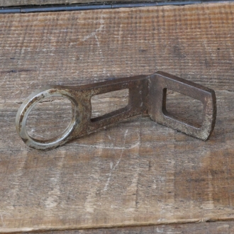 Carbidlaternenhalter/Winkelhalter, verchromt, orig. 1920er - 30er J., gebr. 