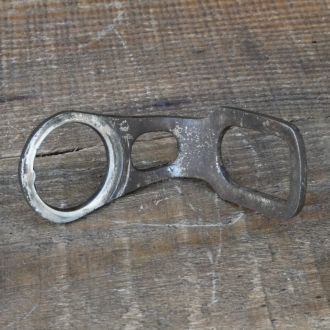 Carbidlaternenhalter/Winkelhalter, verchromt, orig. 1920er - 30er J., gebr. 