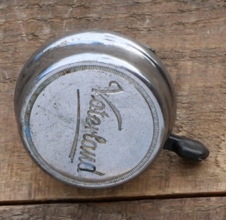 Fahrrad/Moped Klingel Deckel "Vaterland", orig. 50er/60er Jahre, verchromt 