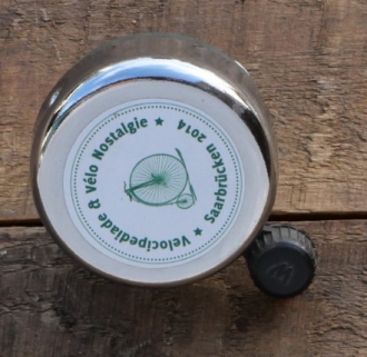 Fahrrad/Moped Klingel, Deckel Velocipediade 2014, verchromt 