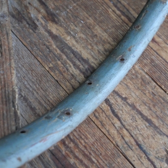 Wulstfelge, 28 x 1.75 (635mm), silberfarben Überstrichen, Breite ca. 33mm, 36 Loch, gebr. 