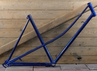 Fahrradrahmen für Tourenrad, Damen, 28 Zoll, Stahl, 80er J., dunkelblau, NOS 