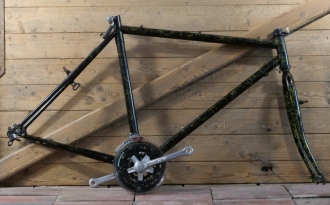 Fahrradrahmen/Frameset CHICAGO Herrenausführung für Treckingrad, 28 Zoll, 90er J., schwarz, NOS 