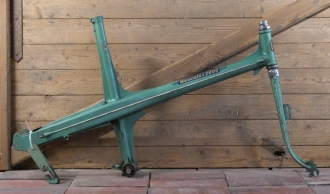 Fahrradrahmen HERCULES 2000, Design-Klassiker, 26 Zoll, Alu-Spritzguss, 50er J., lindgrün, gebr. 