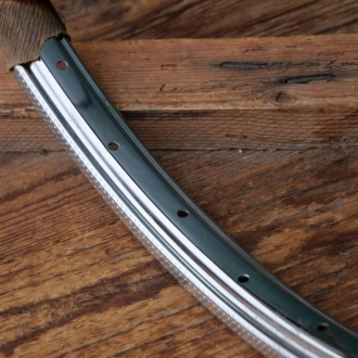 Felge MAYWEG für Drahtreifen Sportrad 50er/60er J., 26 Zoll (559 mm), Stahl verchromt, NOS 