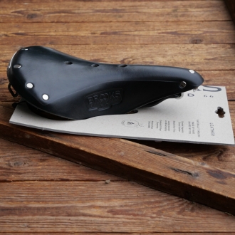 Sattel "Brooks B17 Standard", für Rennrad, Leder, schwarz, Breite ca. 18 cm, Länge ca. 28 cm, Neuware 