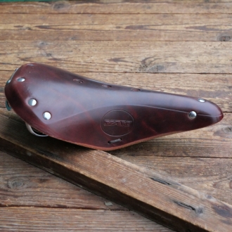 Sattel "YAK", Herren, für Rennrad, Leder, braun, Breite ca. 17 cm, Länge ca. 29cm, Neuware 