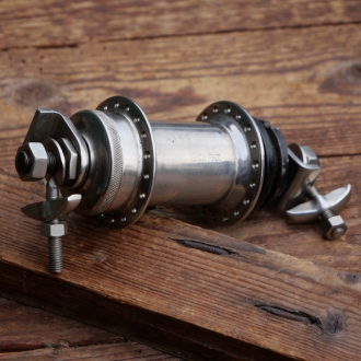 Nabe Hinterrad Fahrrad, F&S Komet, original 20er Jahre, vernickelt, Rennversion, NOS 