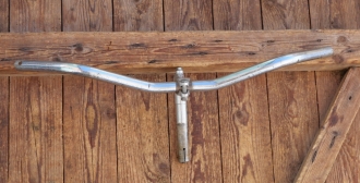 Fahrradlenker, original 50er/60er Jahre, Lenkerbügel verchromt, Vorbau BF Alu, für Sportrad, gebr. 