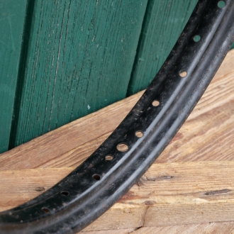 Transportrad-/Anhängerfelge, 20 Zoll, 30er-60er J., Stahl, schwarz, NOS 