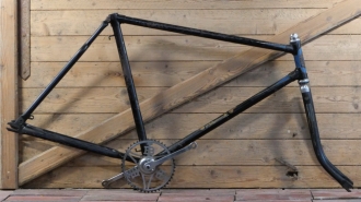 Fahrradrahmen BISMARCK, 26 Zoll, Herrenausführung für Halbballonrad, 50er J., gebr. 