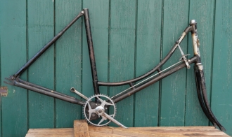 Fahrradrahmen ADLER 3-Gang, Damenenausführung, Tourenrad mit Tretlagergetriebe, 30er J., 26 Zoll, gebr. 