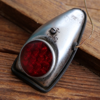 Rücklicht, für Hilfsmotor-Fahrrad/Moped, orig. frühe 50er Jahre, verchromt, Echtglas, gebr. 