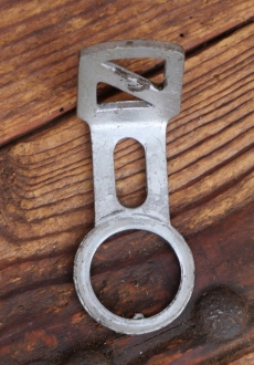 Carbidlaternenhalter/Winkelhalter, verchromt, orig. 1920er - 30er J., gebr. 