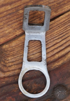 Carbidlaternenhalter/Winkelhalter, verchromt, orig. 1920er - 30er J., längere Ausführung, gebr. 