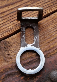 Carbidlaternenhalter/Winkelhalter, verchromt, orig. 1930er J., gebr. 