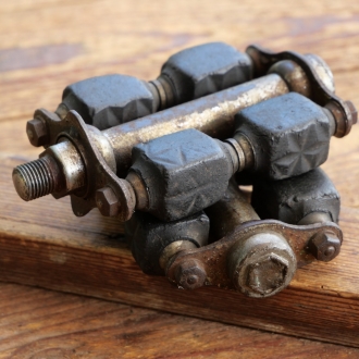 Pedale für Tourenrad, schwarz, original Ende 20er/30er Jahre, Gewinde 1/2 Zoll, gebr. 