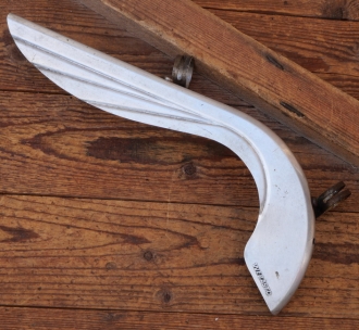 Kettenschutz, WEBASTO, Alu poliert, Länge ca. 35 cm, für Sportrad, orig. 50er/60er J., gebr. 