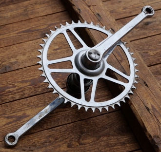 Tretlager für Tourenrad, orig. 30er-50er Jahre, verchromt, Glockenlager, gebr. 