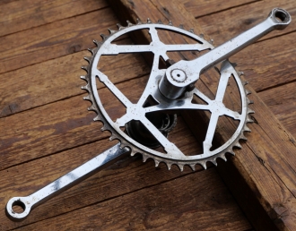 Tretlager für Tourenrad, orig. 50er/60er Jahre, verchromt, Thompson Bauart, gebr. 