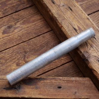 Sattelstütze, oben geschlossen, für Rennrad, Durchmesser: ca. 25,0 mm, Alu, 30er-50er J.,  gebr. 