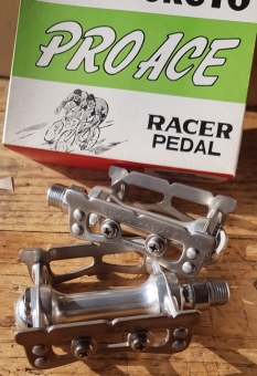Pédales Vintage KKT Kyokuto Top-Run Noires, Années 70-80, Pour Vélo