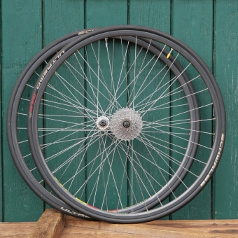 Velo-Classic Shop | Laufradsatz fr Drahtbereifung 28 Zoll (622), 1990er  J., fr Rennrad, MAVIC Felgen SHIMANO Naben, gebr. | online bestellen