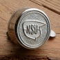 Glocke "NSU", verchromt,  56mm, passend f. NSU Fahrrad und Quickly