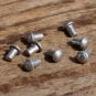 Aluminium- Niet, D=3.2/2.0mm L=3mm, ideal zur Befestigung von Emblemen
