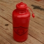 Trinkflasche " C ", rot, Kunststoff, orig. Altbestand