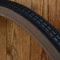 Fahrrad Reifen 28 x 1 1/2, (40-635), schwarz mit brauner Flanke, klassisches Profil