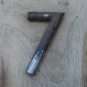 Winkelsattelstütze, Durchmesser: 24 mm, Länge: 160 mm, gebraucht, orig. 10-40er Jahre, Zustand siehe Bilder.