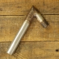 Winkelsattelstütze, Durchmesser: ca. 25,4 mm, Schaftlänge: ca 150 mm, verchromt, orig. 20er/30er Jahre, gebr.